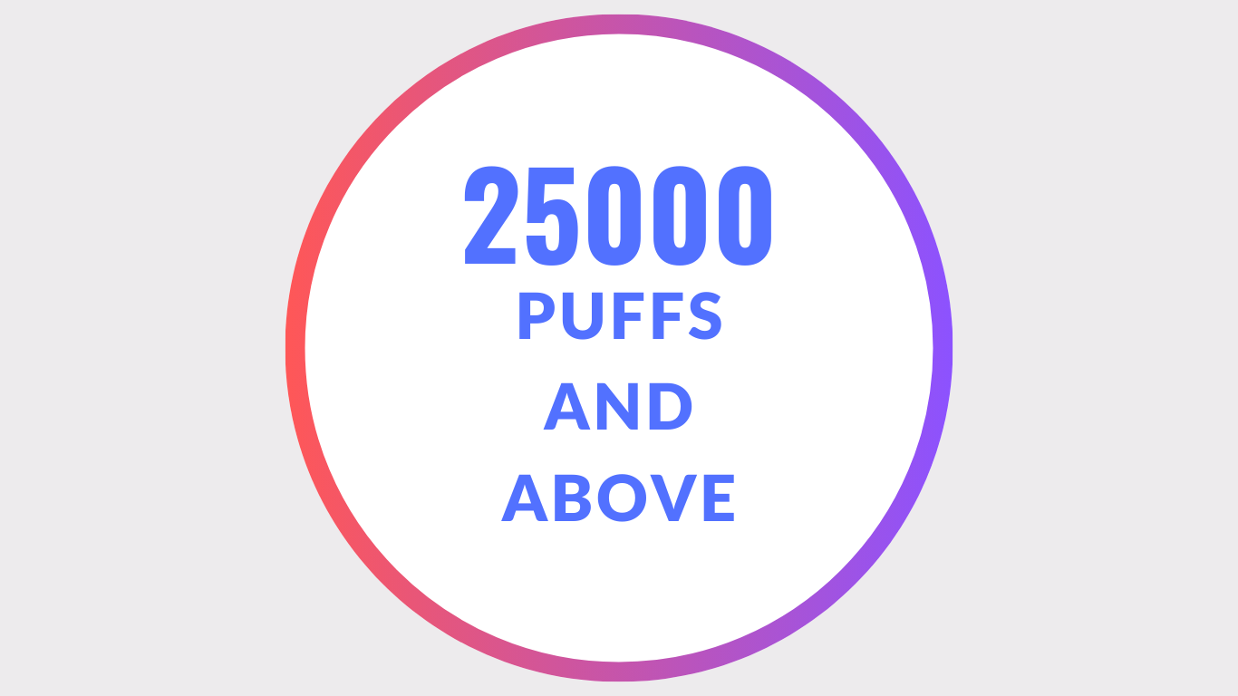 25000 puffs and above