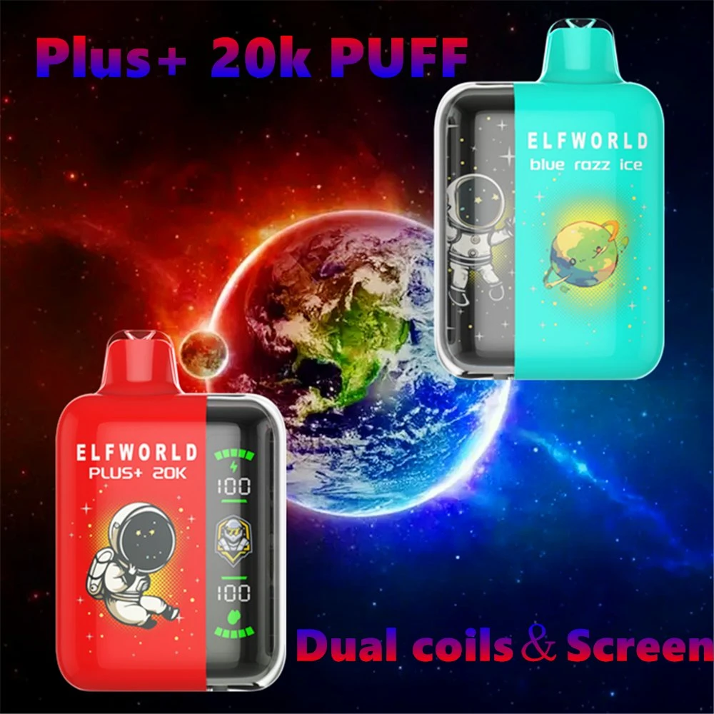 Elf World Plus 20000 Puffs Animated Screen Disposable Vape 2% 20mg Nic and 5% 50mg Nic