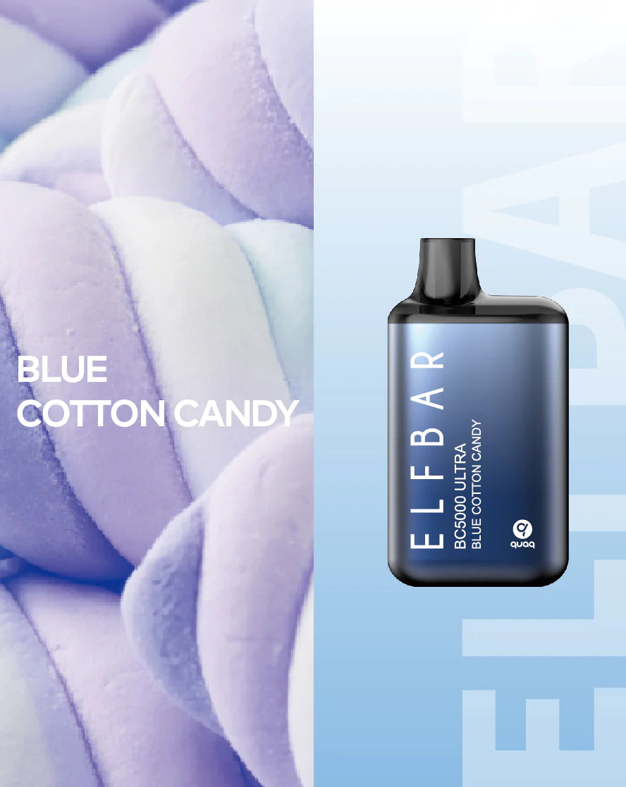 Elf bar BC5000 Ultra     BLUECOTTONCANDY Disposable bestbvape in dubai