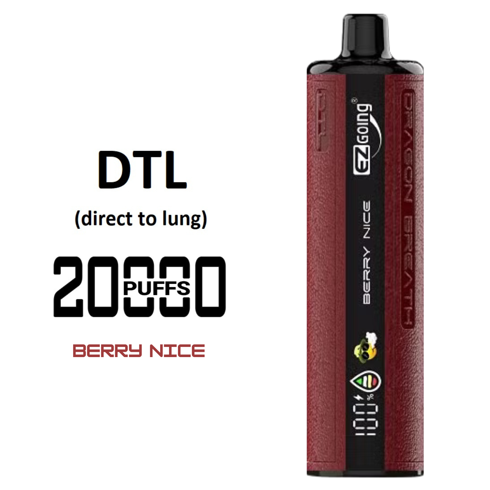 EZ GOING DTL 20000 Puffs Adjustable Airflow Disposable Vape E-Shisha 5% 50mg NIC