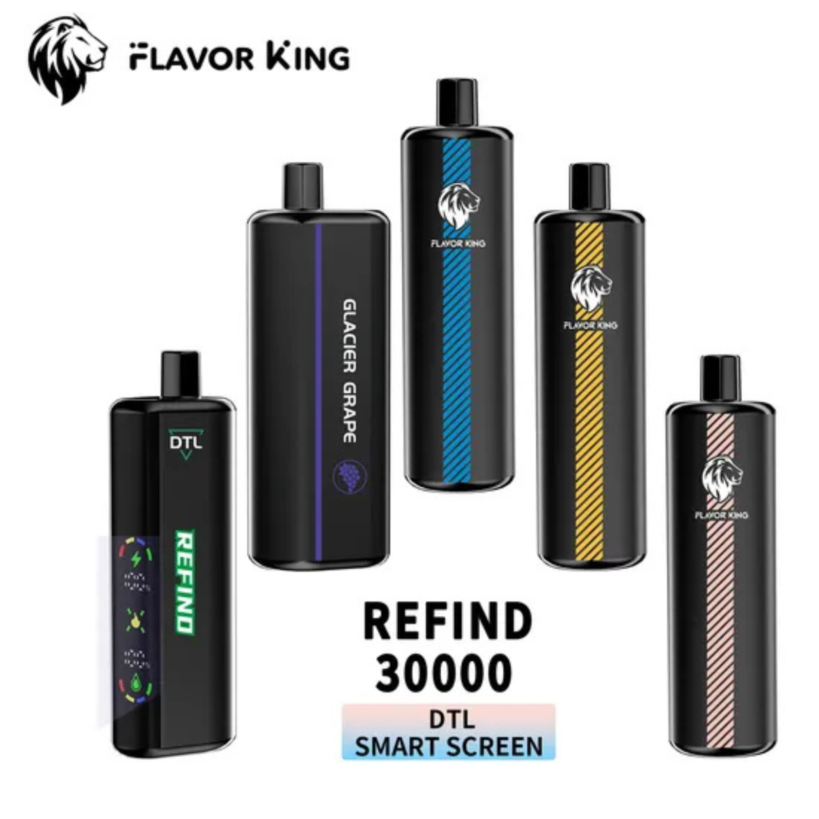 Flavor King DTL 30000 Puffs Adjustable Airflow Disposable Vape E-Shisha 5% 50mg NIC