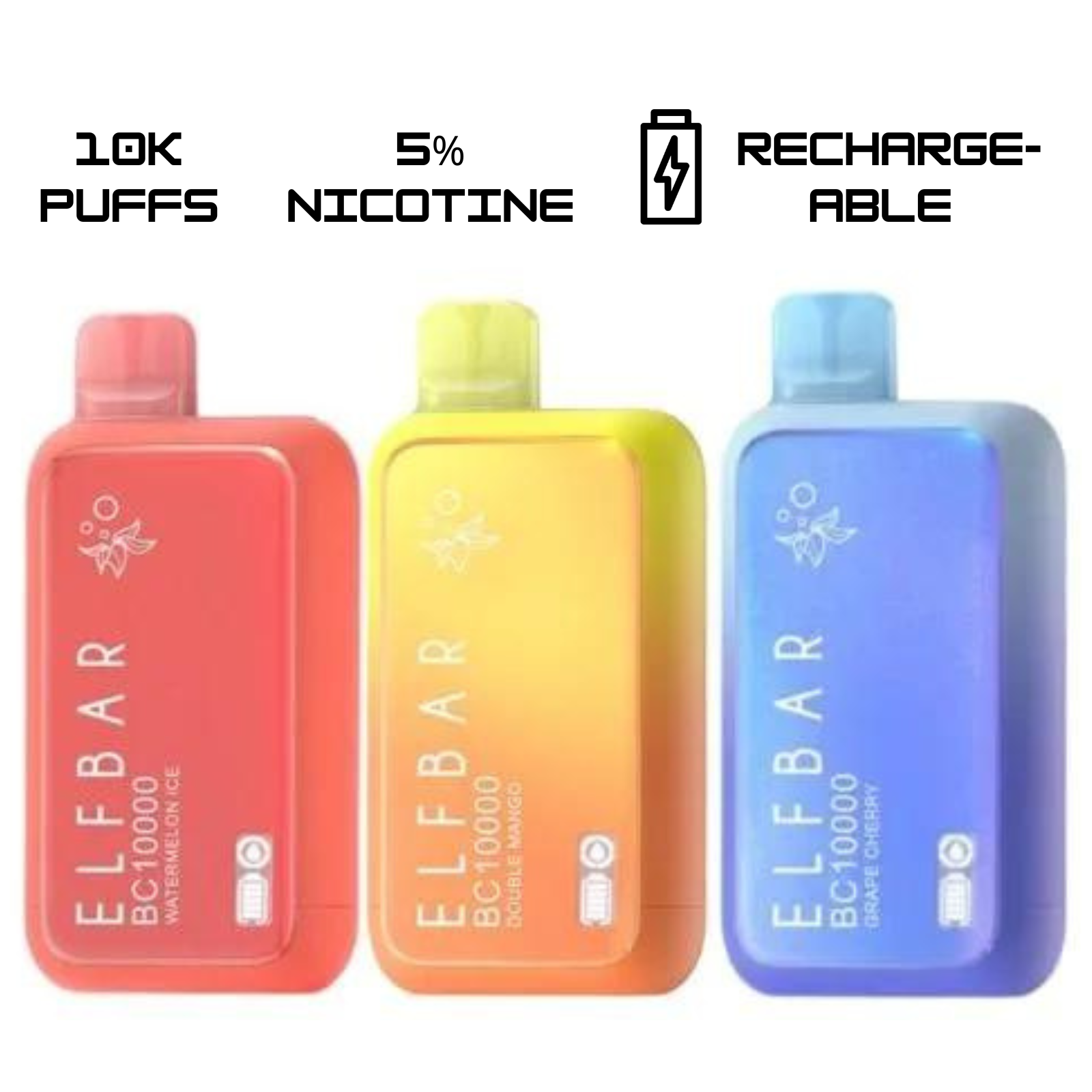 Elf Bar BC10000 Disposable Vape 10000 Puffs 5% 50mg Nic 7 Flavors