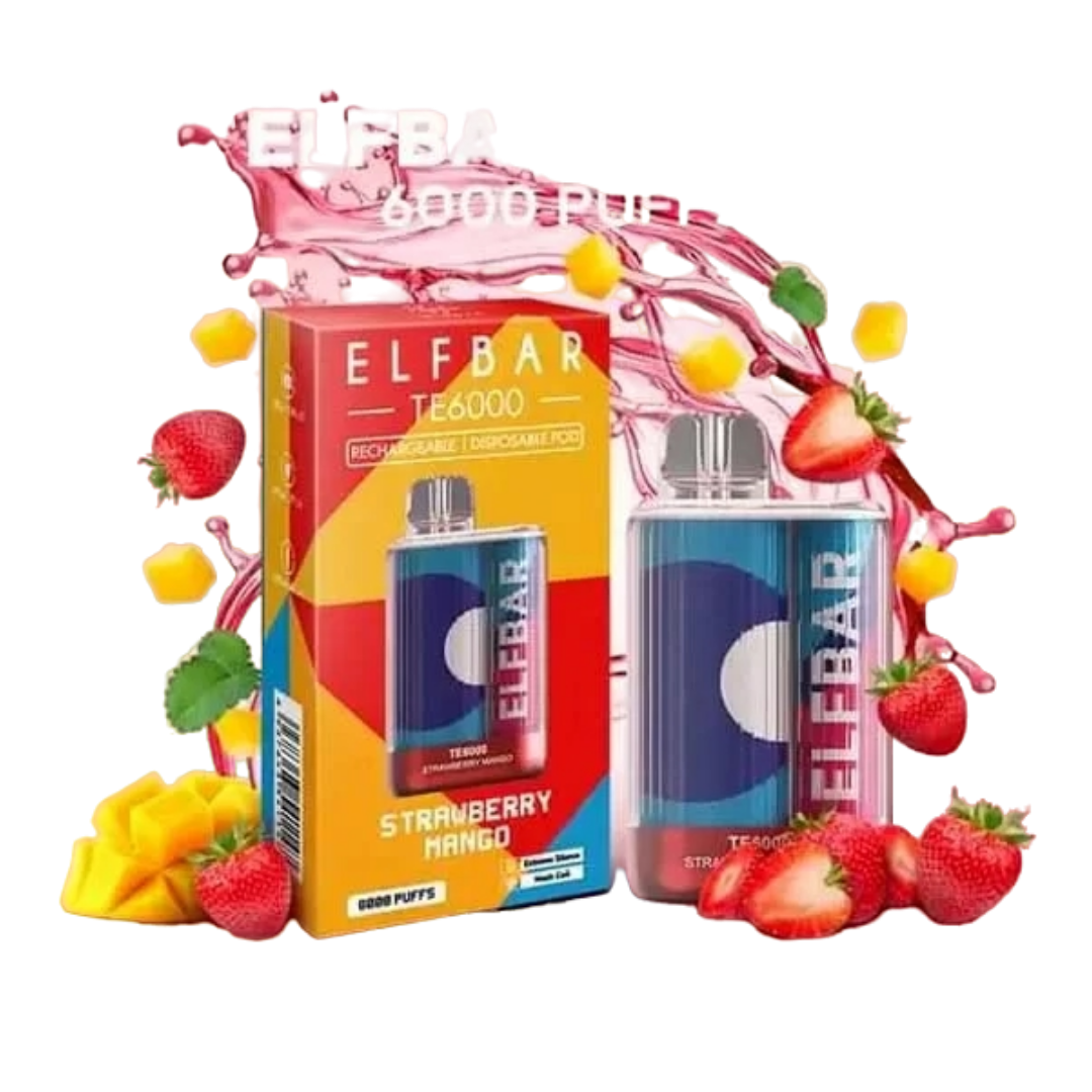 Elf Bar TE6000 Disposable Vape 6000 PUFFS 5% 50mg Nic