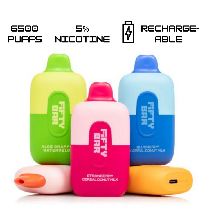 Fifty Bar Disposable Vape 6500 Puffs (2 Flavors)