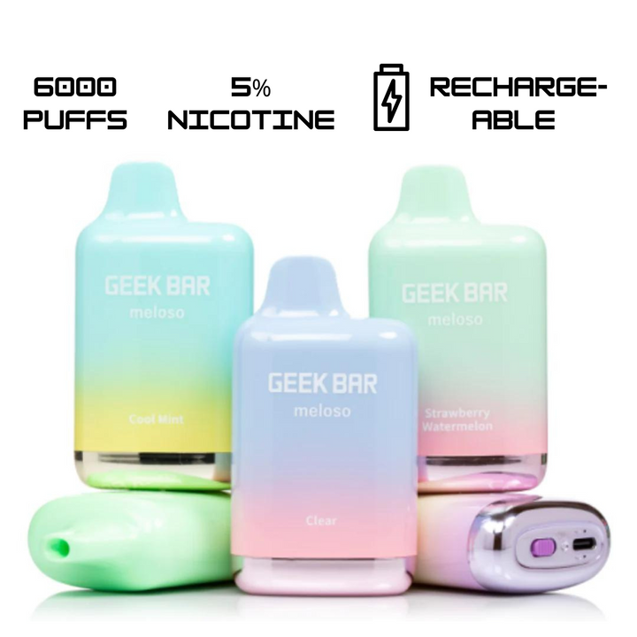 Geek Bar Meloso Max Disposable Vape 9000 Puffs 5% 50mg Nic 2 Flavors