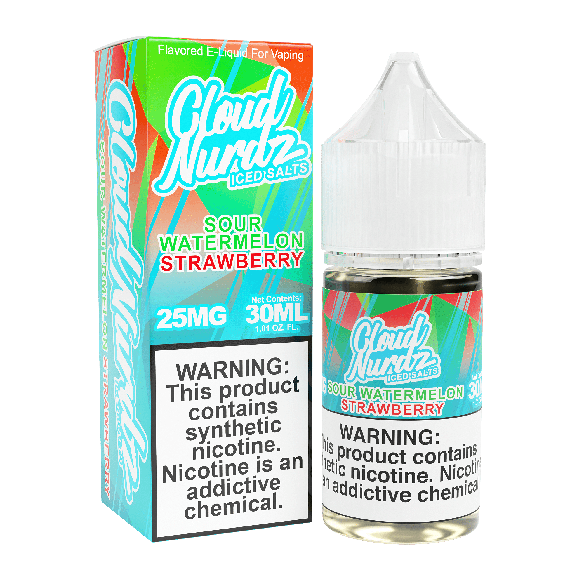 Iced Cloud Nurdz Salt IcedSourWatermelonStrawberry  Vape Juice best in dubai