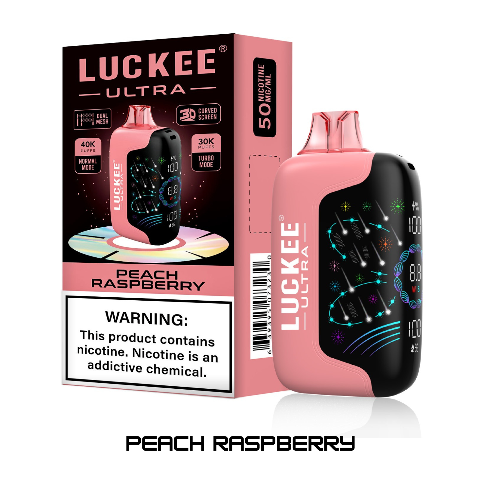 Luckee Ultra 40000 Puffs Adjustable Airflow Stylish 3D Design Disposable Vape 5% 50mg NIC