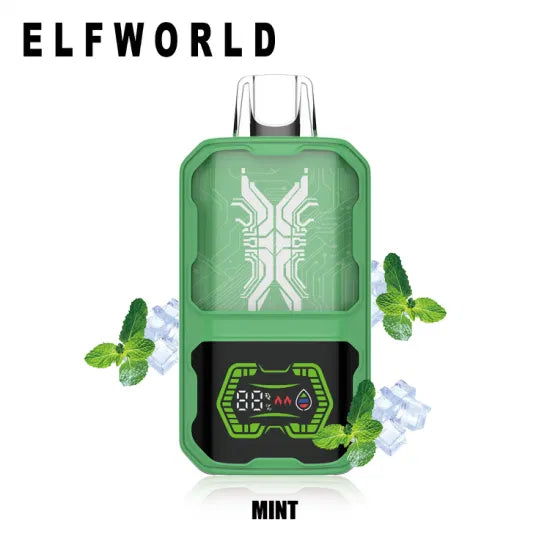 Elf World AI 22000 Puffs Screen Display Disposable Vape 2% 20mg Nic and 5% 50mg Nic