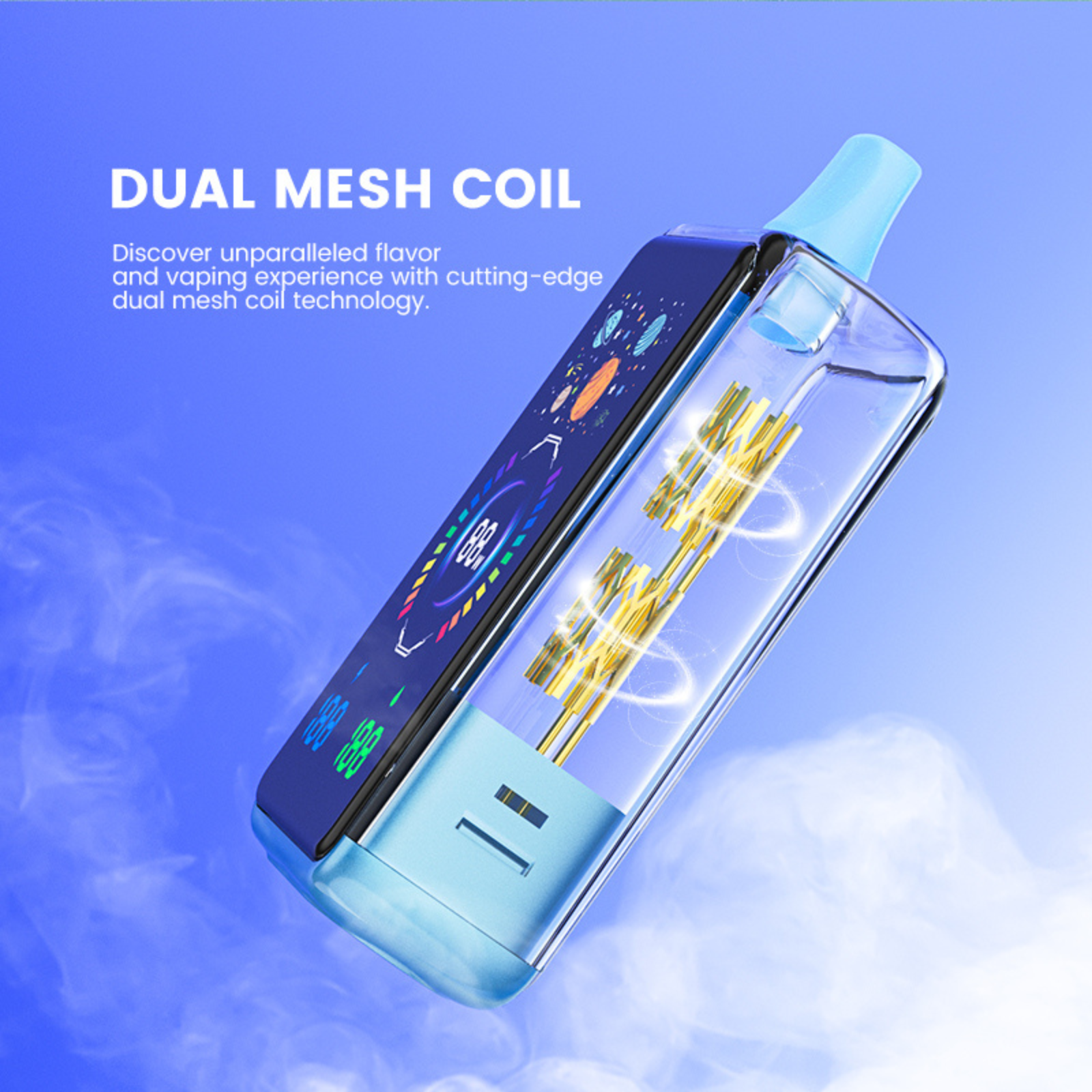 OVNS MESH25 30000 Puffs Adjustable Airflow, OLED Screen, Dual Mesh Coil Disposable Vape 5% NIC