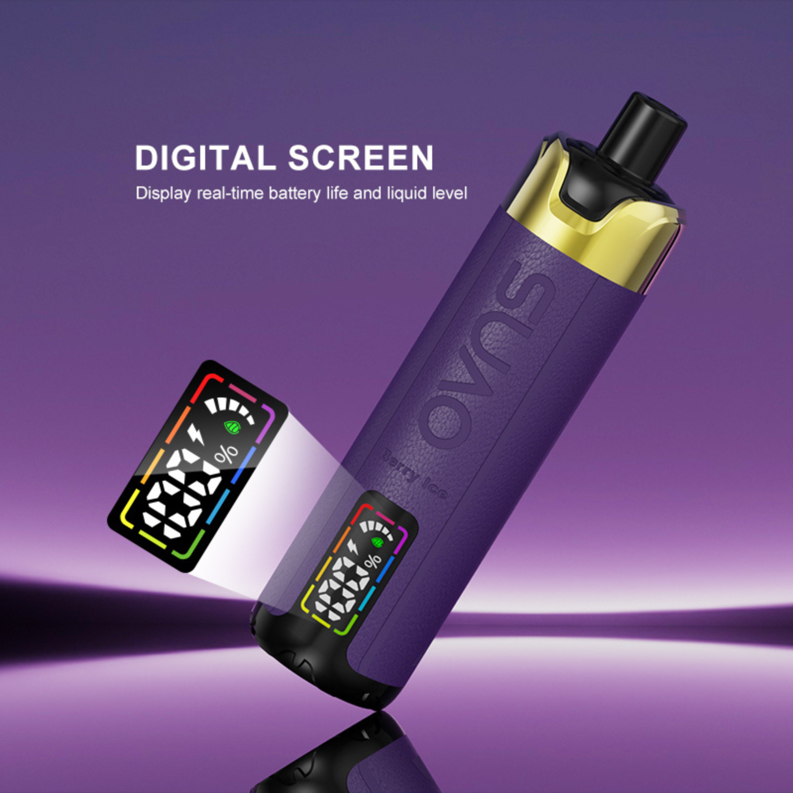 OVNS Golden Crown 20000 Puffs Disposable Vape Dual Digital Screens, Adjustable Airflow, Dual Mesh Coil, 1% 10mg NIC