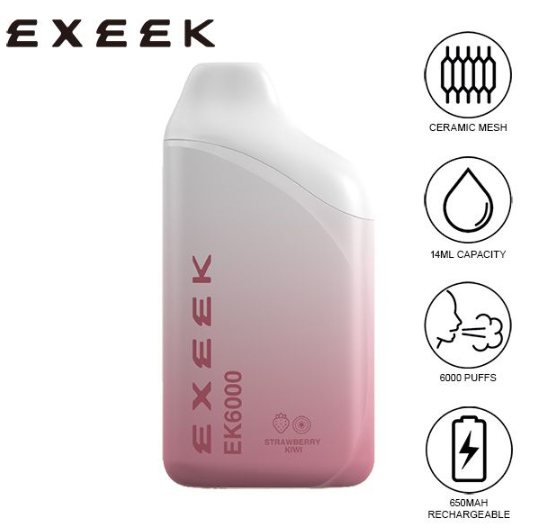 Exeek EK6000 Disposable strawberrykiwi2 best vape in dubai