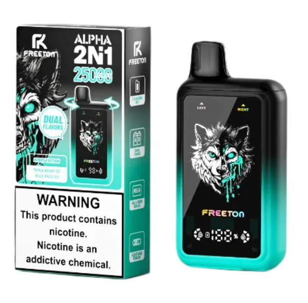 Freeton Alpha 2in1 Dual Flavor 25000 Puffs Disposable Vape 2% 20mg 5% 50mg Nic