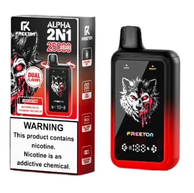 Freeton Alpha 2in1 Dual Flavor 25000 Puffs Disposable Vape 2% 20mg 5% 50mg Nic