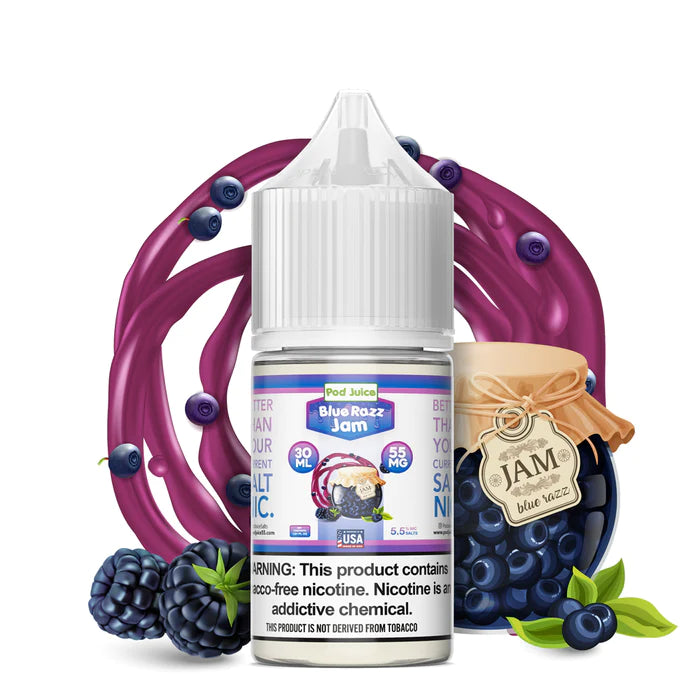 Pod Juice bluerazzjam Vape Salt best in dubai